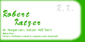 robert katzer business card